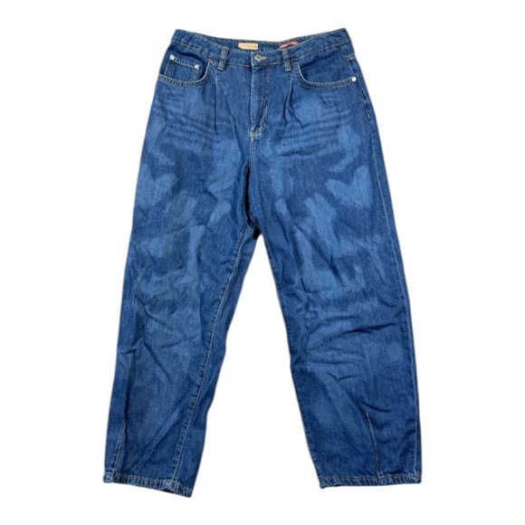 Anthropologie Pilcro The Breaker Barrel Leg Baggy Denim Jeans Size 31 - Picture 1 of 4
